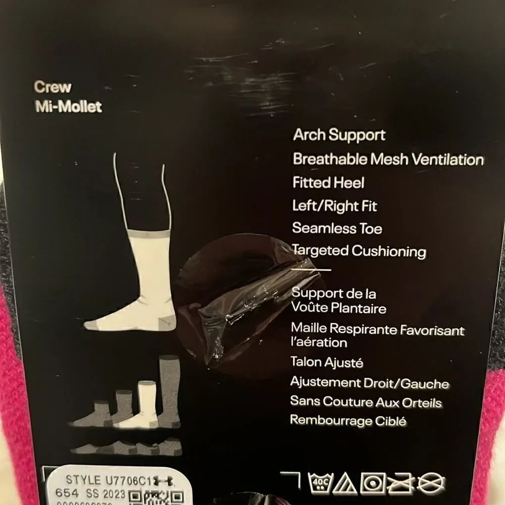 UNISEX UA TEAM CUSHIONED CREW SOCKS - Picture 7 of 7